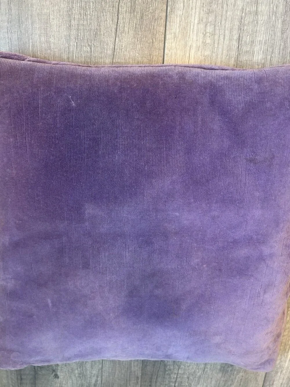 Vintage Needlepoint Pillow Violin Floral 15” X 15” Purple Velvet Cottagecore Fun